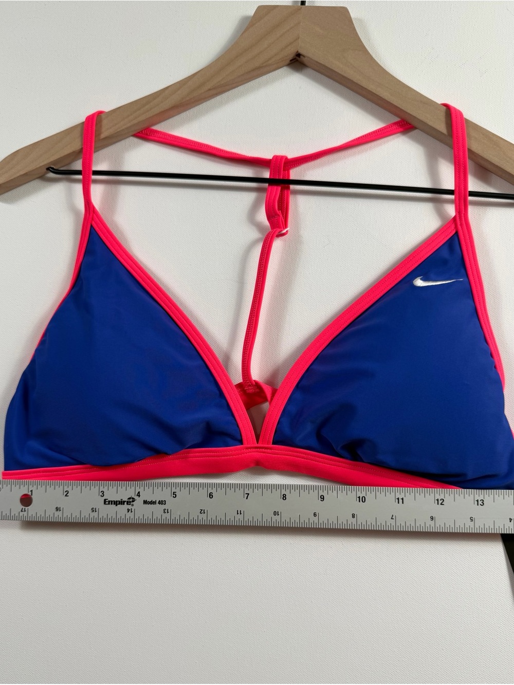 Nike NWT Royal Blue Neon Pink Triangle Bikini Top XL Beach Resort Activewear - Picture 4 of 7
